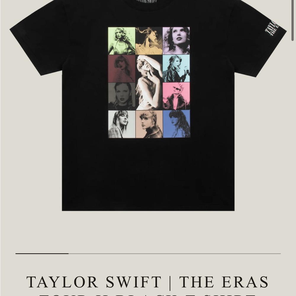 Taylor Swift The Eras Black Graphic T-Shirt